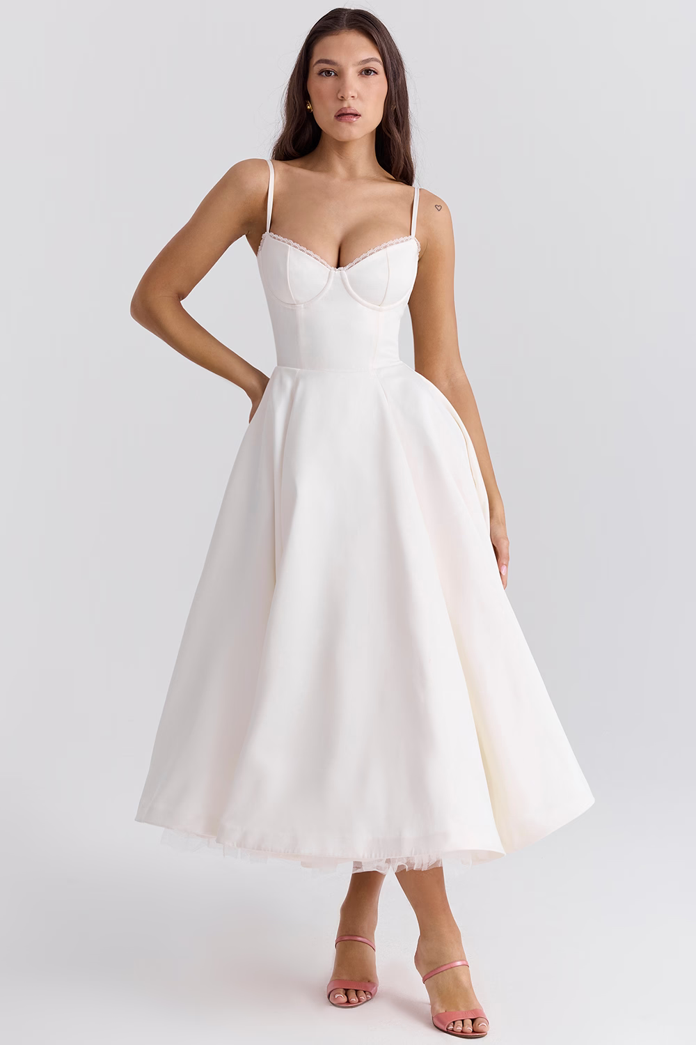 Lory | Halflange Jurk Met Schouderbanden – Glamour Klassiek En Lichtgewicht 