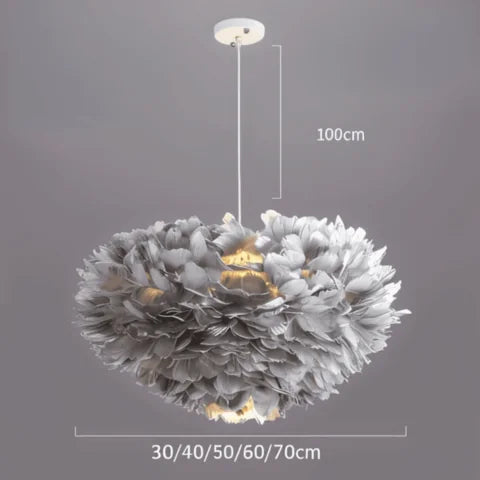 Lampe Suspendue Plumes — Éclairage Doux & Style Raffiné